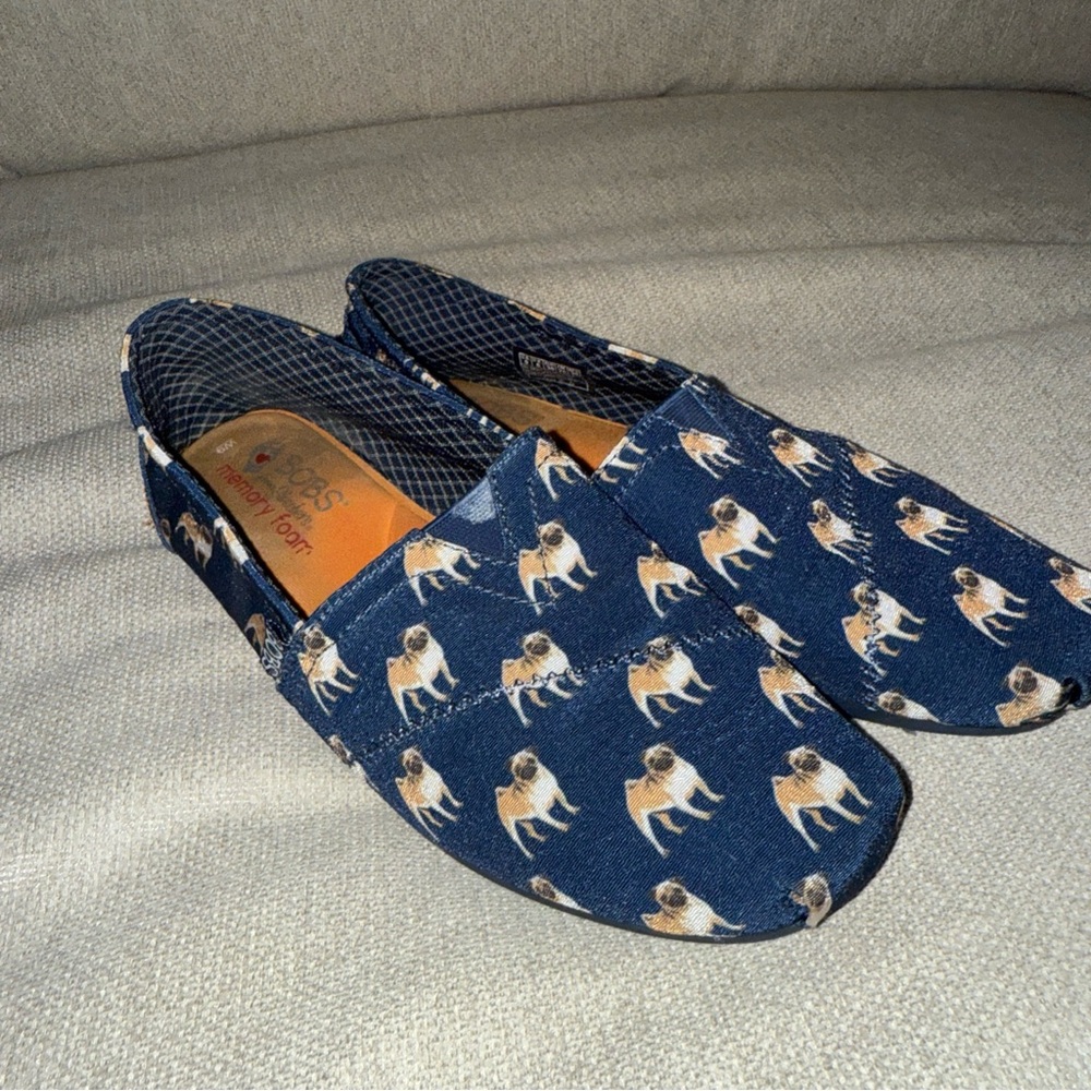 Bobs Pug Dog Shoes Womens 9 Puppy Cute Bobs For Dogs Slip On Loafers Sketchers